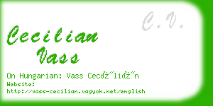 cecilian vass business card